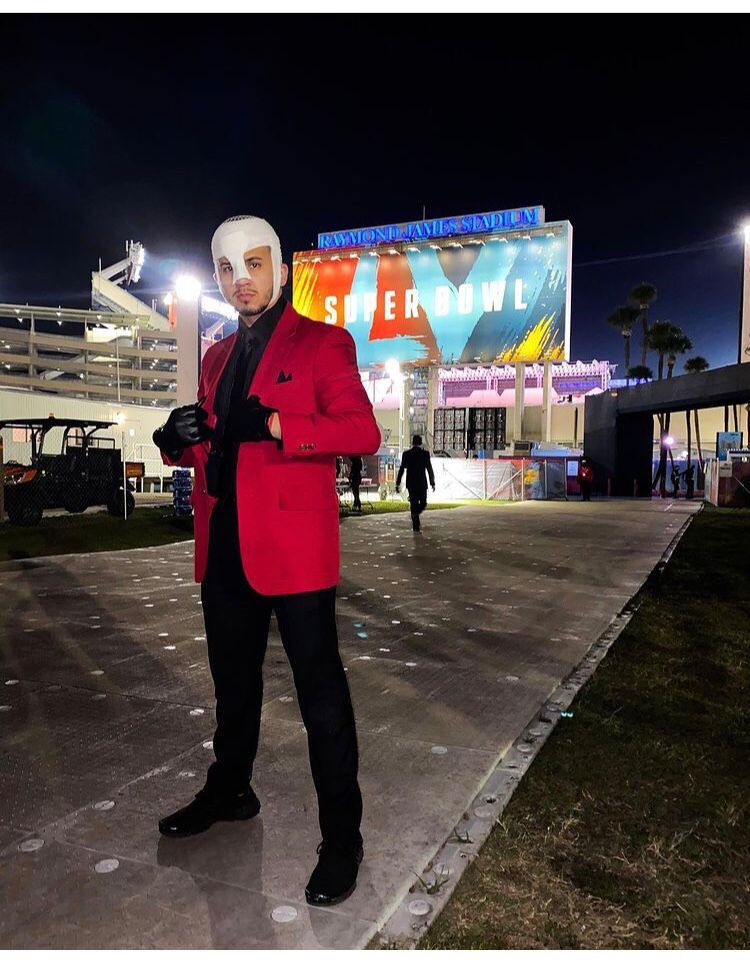 Jayshua Santiago en el Super Bowl